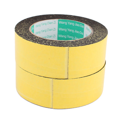 Harfington Uxcell 2Pcs 40mm x 1mm Single Sided Self Adhesive Shockproof Sponge Foam Tape 5M Length