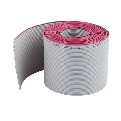 Harfington Uxcell 2.54mm Pitch 40P F/F IDC Connector Flat Ribbon Cable Cord Gray 2.5M Length