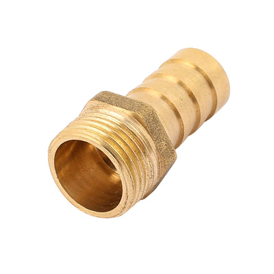 Harfington Uxcell Brass 3/8BSP Male Thread to 12mm Hose Barb Straight Fitting Adapter Coupler