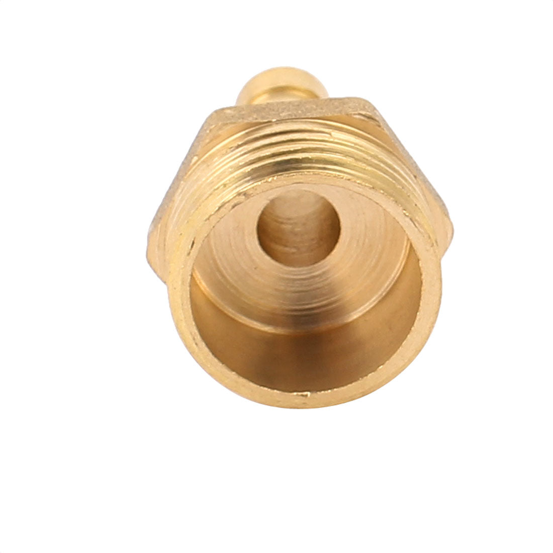 uxcell Uxcell Brass 1/2BSP Male Thread to 8mm Hose Barb Straight Fitting Adapter Coupler