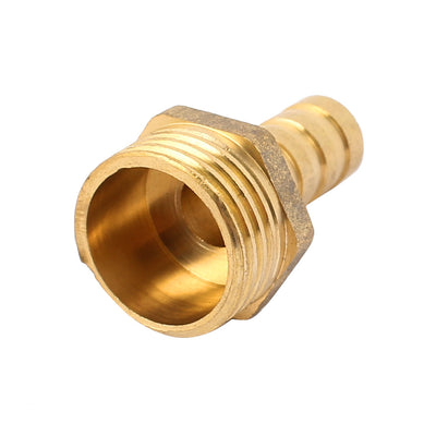 Harfington Uxcell Brass 1/2BSP Male Thread to 10mm Hose Barb Straight Fitting Adapter Coupler