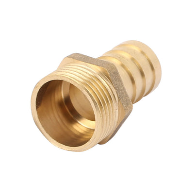 Harfington Uxcell Brass 3/4BSP Male Thread to 19mm Hose Barb Straight Fitting Adapter Coupler