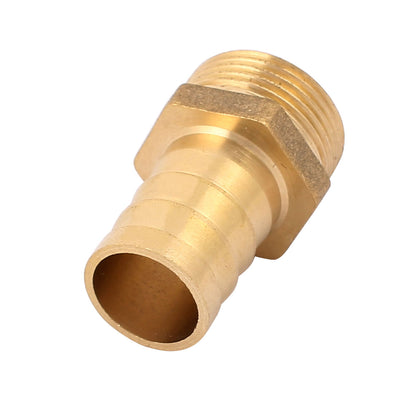 Harfington Uxcell Brass 3/4BSP Male Thread to 19mm Hose Barb Straight Fitting Adapter Coupler