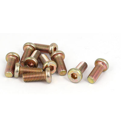 Harfington Uxcell M8 x 20mm Fully Thread Hex Socket Drive Flat Head Screws Bolts Fasteners 10PCS