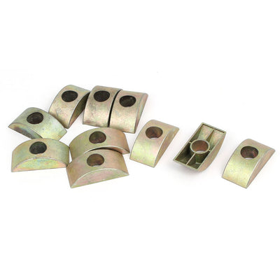 Harfington Uxcell 8mm Hole Dia Furniture Connector Half Moon Nuts Spacer Washer Bronze Tone 10PCS