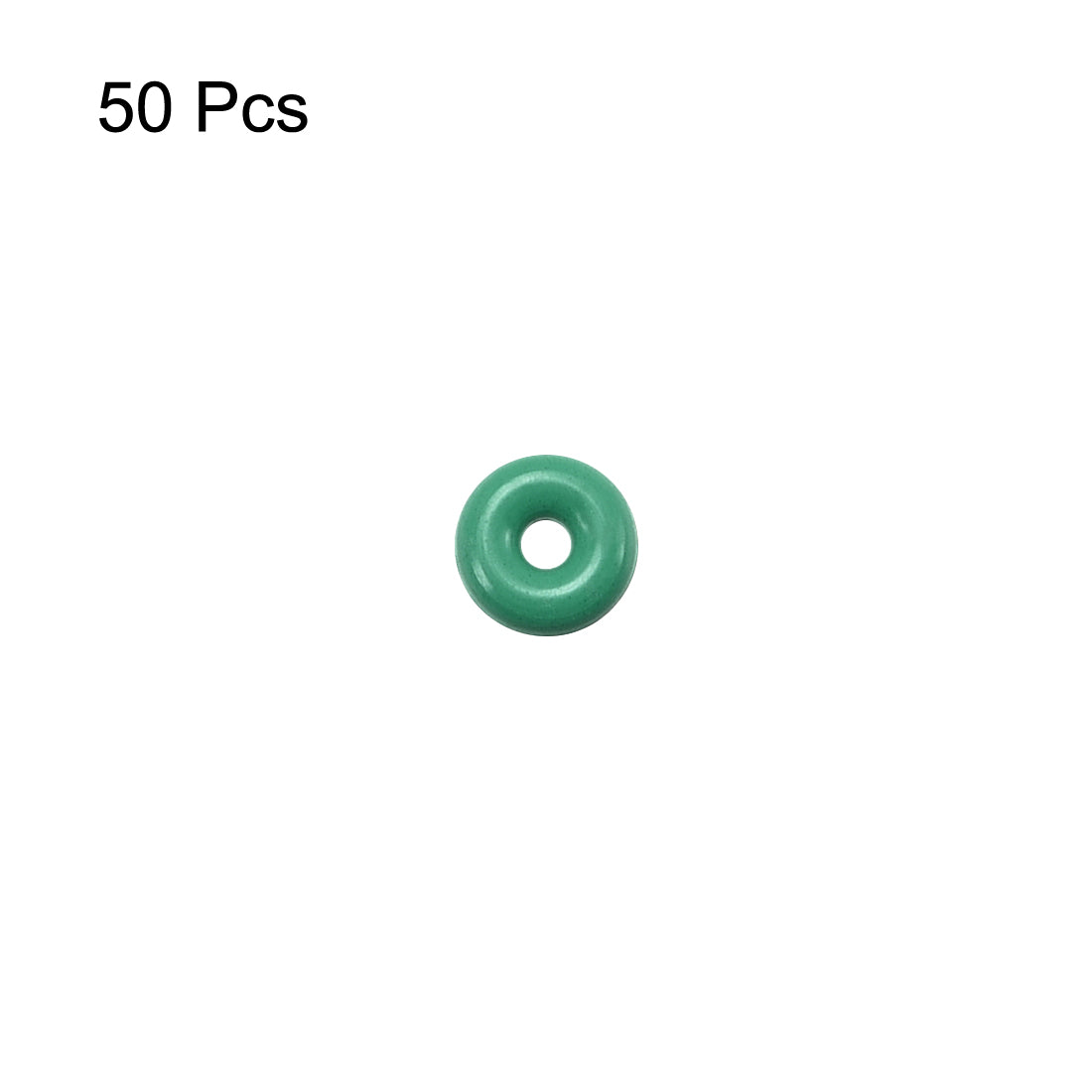 uxcell Uxcell 50pcs 1.5mm Thick Heat Resistant Mini Green O-Ring Rubber Sealing Ring 4mm OD