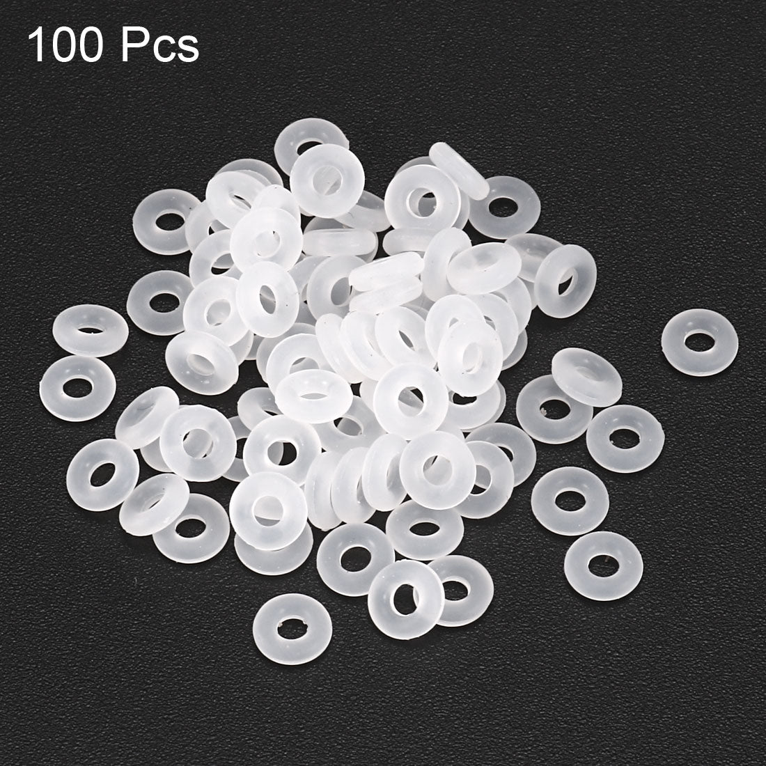 uxcell Uxcell 100Pcs White 9mm x 1.5mm Silicone Rubber Gasket O Ring Sealing Ring