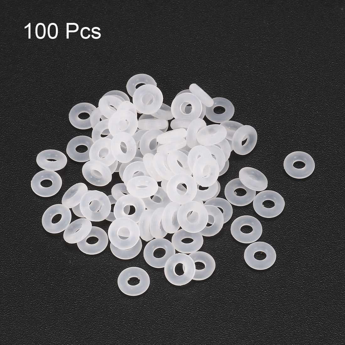 uxcell Uxcell 100Pcs White 8mm x 1.5mm Silicone Rubber Gasket O Ring Sealing Ring