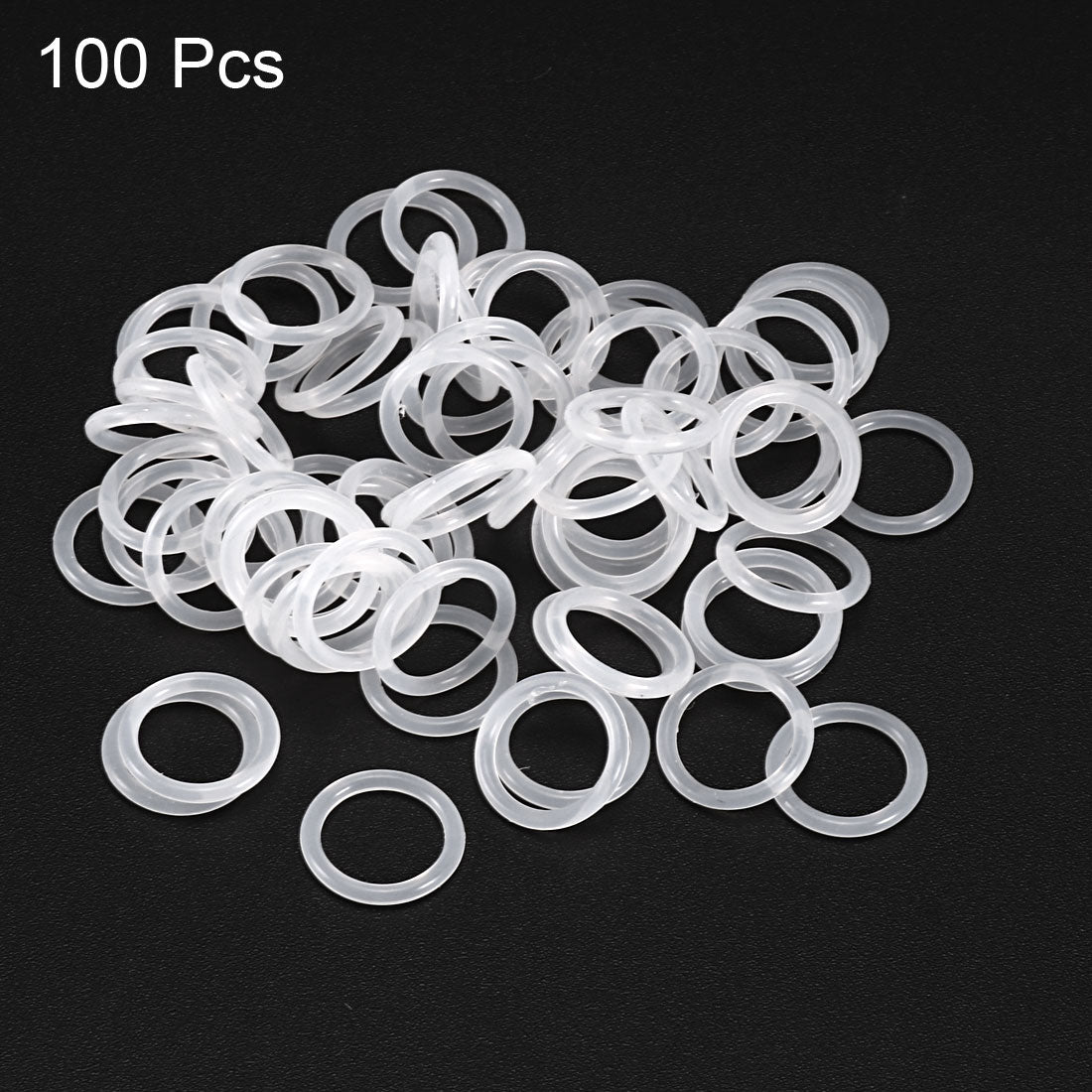 uxcell Uxcell 100Pcs White 12mm x 1.5mm Silicone Rubber Gasket O Ring Sealing Ring