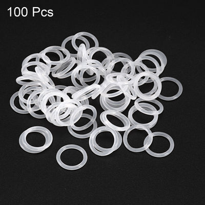Harfington Uxcell 100Pcs White 12mm x 1.5mm Silicone Rubber Gasket O Ring Sealing Ring
