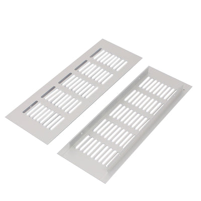 Harfington Uxcell Wardrobe Cabinet Aluminum Alloy Air Vent Ventilation Grille 225mmx80mmx15mm 4pcs