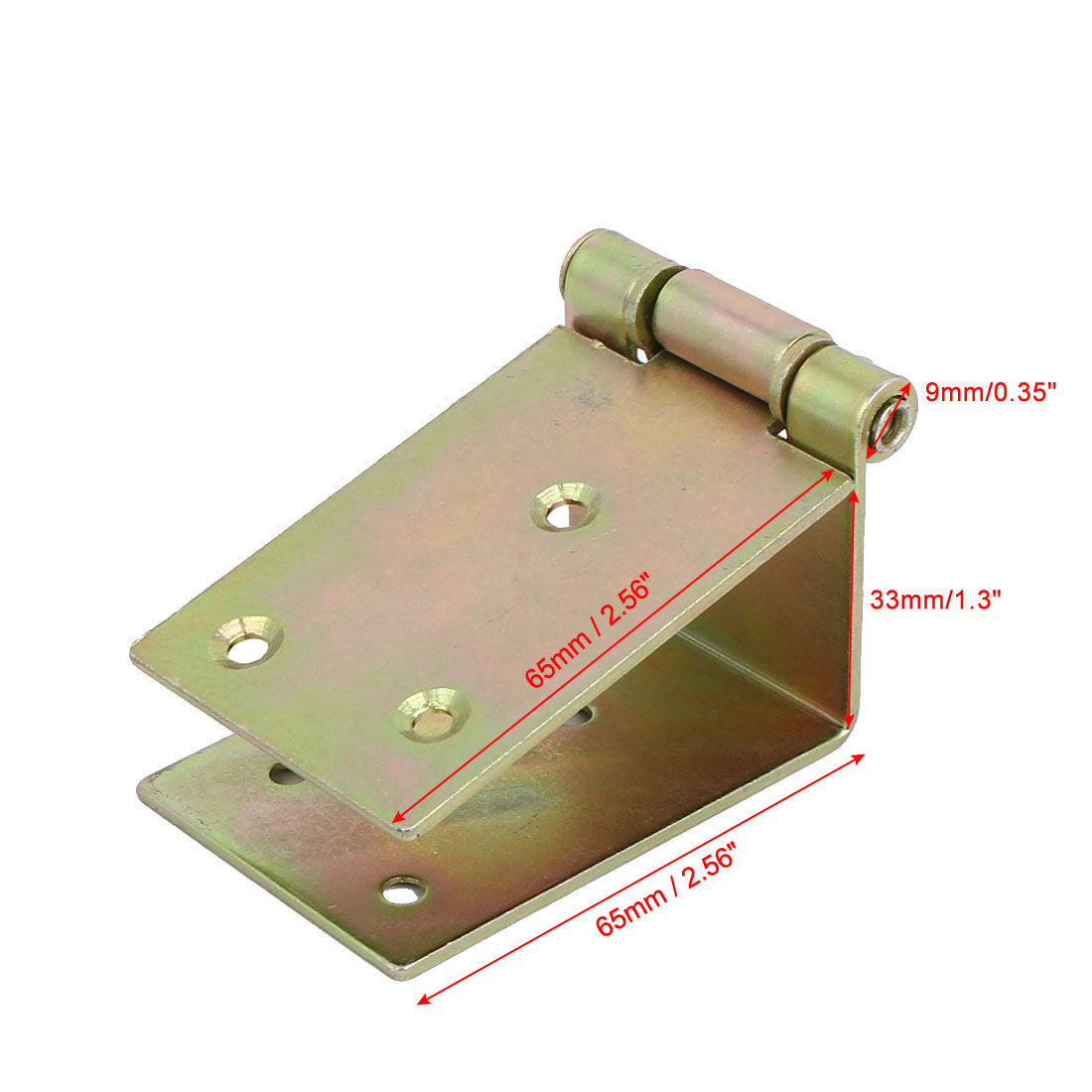 uxcell Uxcell Wood Box Toolbox Door Yellow Zinc Plated Right Angle Hinge