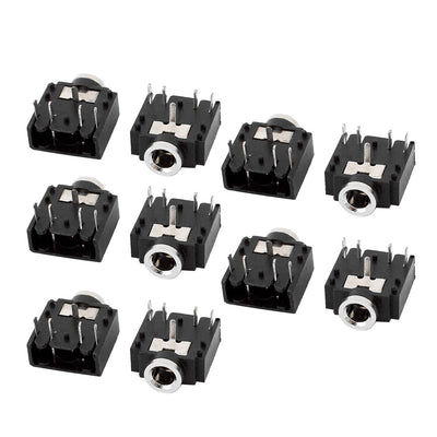 Harfington Uxcell 10 Pcs 3.5mm Female Stereo Audio Socket Headphone Jack Connector 5 Pin PCB Mount