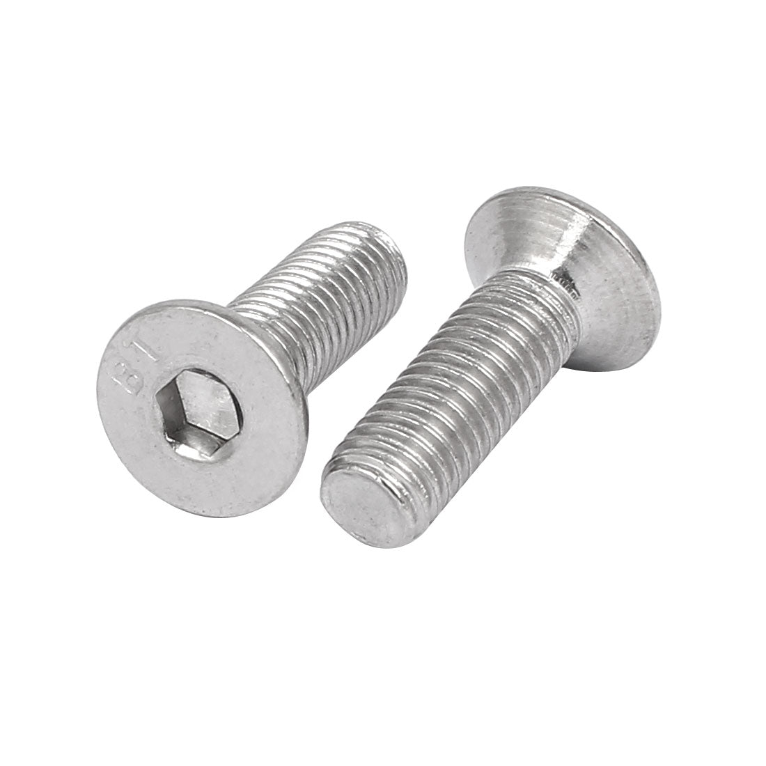 uxcell Uxcell M8x25mm 304 Stainless Steel Flat Head Hex Socket Cap Screws DIN7991 25pcs