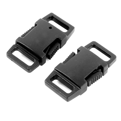 Harfington Uxcell Handbag Plastic Strap Double Side Quick Release Buckle Fastener Black 20 Pcs