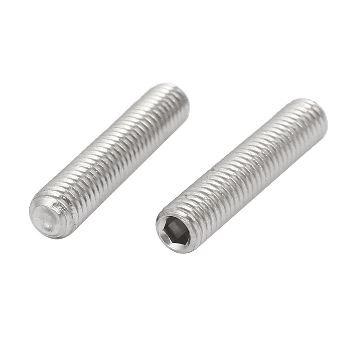 uxcell Uxcell M5x25mm 316 Stainless Steel Hex Socket Cup Point Grub Set Screws 10pcs