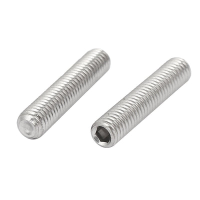 Harfington Uxcell M5x25mm 316 Stainless Steel Hex Socket Cup Point Grub Set Screws 10pcs