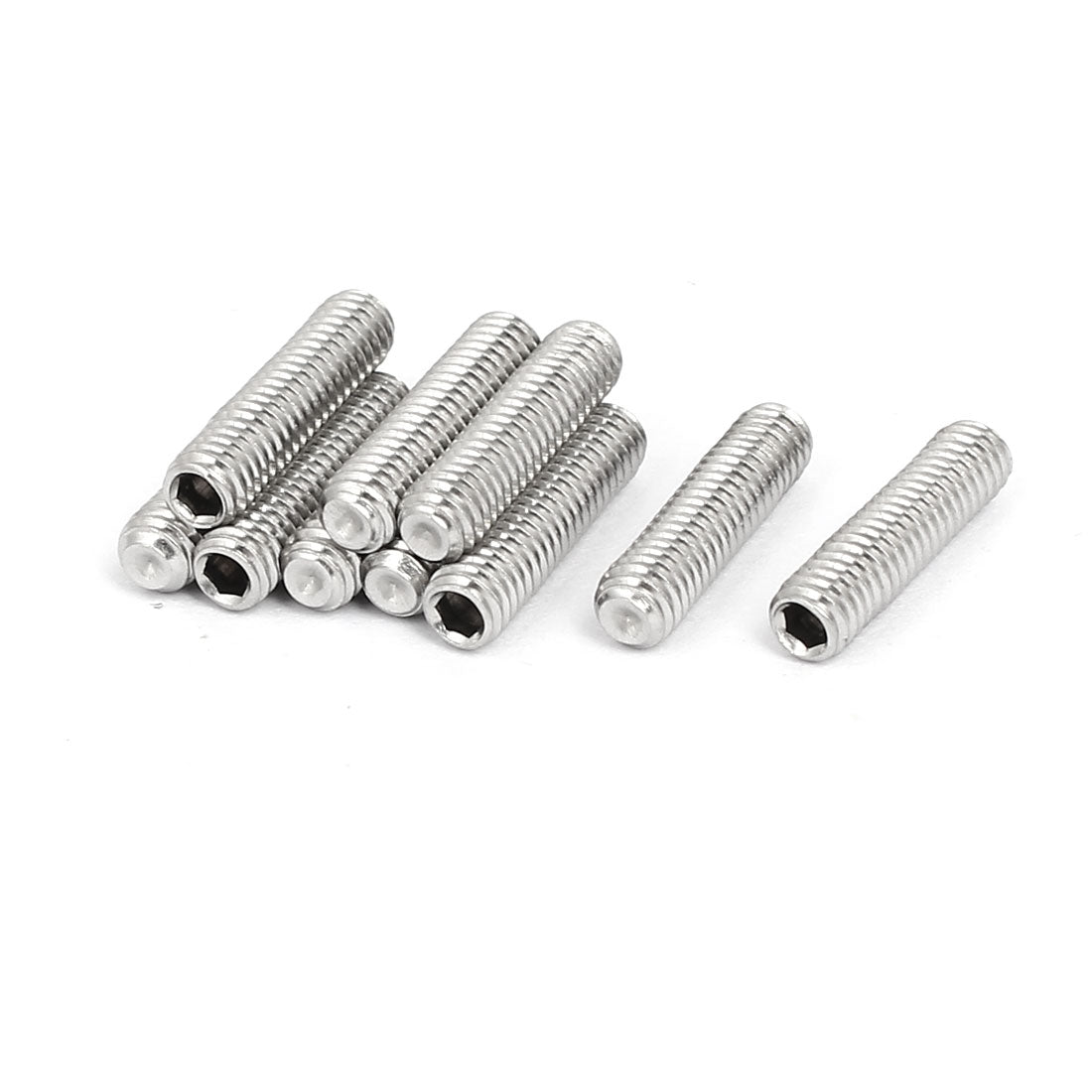 uxcell Uxcell M4x16mm 316 Stainless Steel Hex Socket Cup Point Grub Set Screws 10pcs