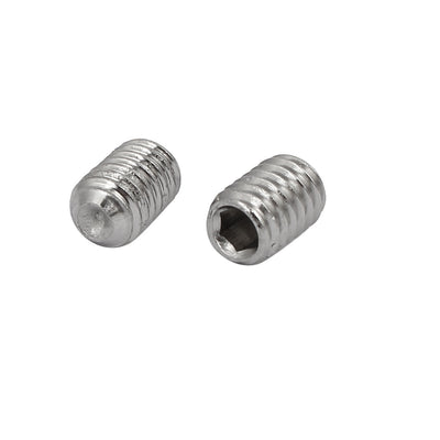 Harfington Uxcell M4x6mm 316 Stainless Steel Hex Socket Cup Point Grub Set Screws 100pcs