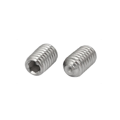 Harfington Uxcell M6x10mm 316 Stainless Steel Hex Socket Cup Point Grub Set Screws 20pcs