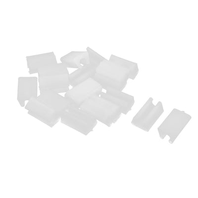 Harfington Uxcell Chair Foot Plastic U Shaped Floor Glides Tubing Caps Cover White 7mm Dia 20pcs