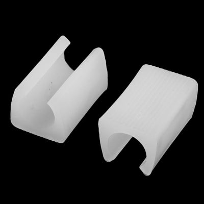 Harfington Uxcell Chair Foot Plastic U Shaped Floor Glides Tubing Caps Cover White 11mm Dia 20pcs