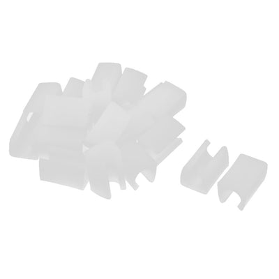 Harfington Uxcell Chair Foot Plastic U Shaped Floor Glides Tubing Caps Cover White 11mm Dia 20pcs