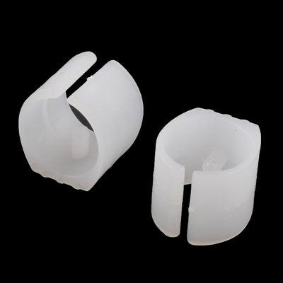 Harfington Uxcell Chair Pipe Foot Plastic Clamp Pads U-shaped Caps White 22mm Dia 20pcs