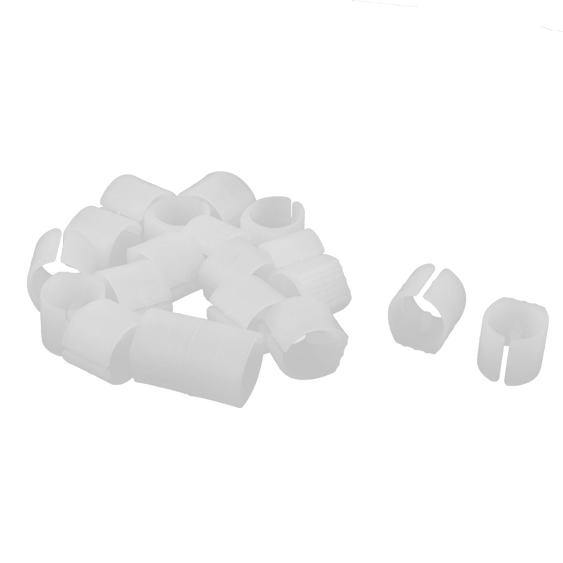 uxcell Uxcell Chair Pipe Foot Plastic Clamp Pads U-shaped Caps White 22mm Dia 20pcs