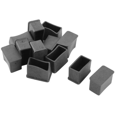 Harfington Uxcell 15x30mm Rubber Chair Leg Caps Feet Tips Rectangular Furniture Table Covers Floor Protectors 12pcs