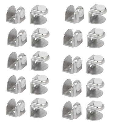 Harfington Uxcell 5mm-9.5mm Thickness Half Round Shaped Glass Clamps Support 20pcs