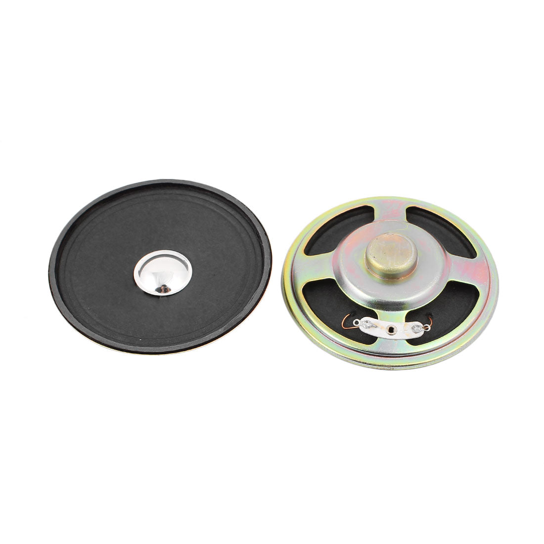 uxcell Uxcell 2Pcs 76mm Dia 8 Ohm 3W Metal Shell Ultra-thin Internal Mini Speakers Magnetic Loudspeaker