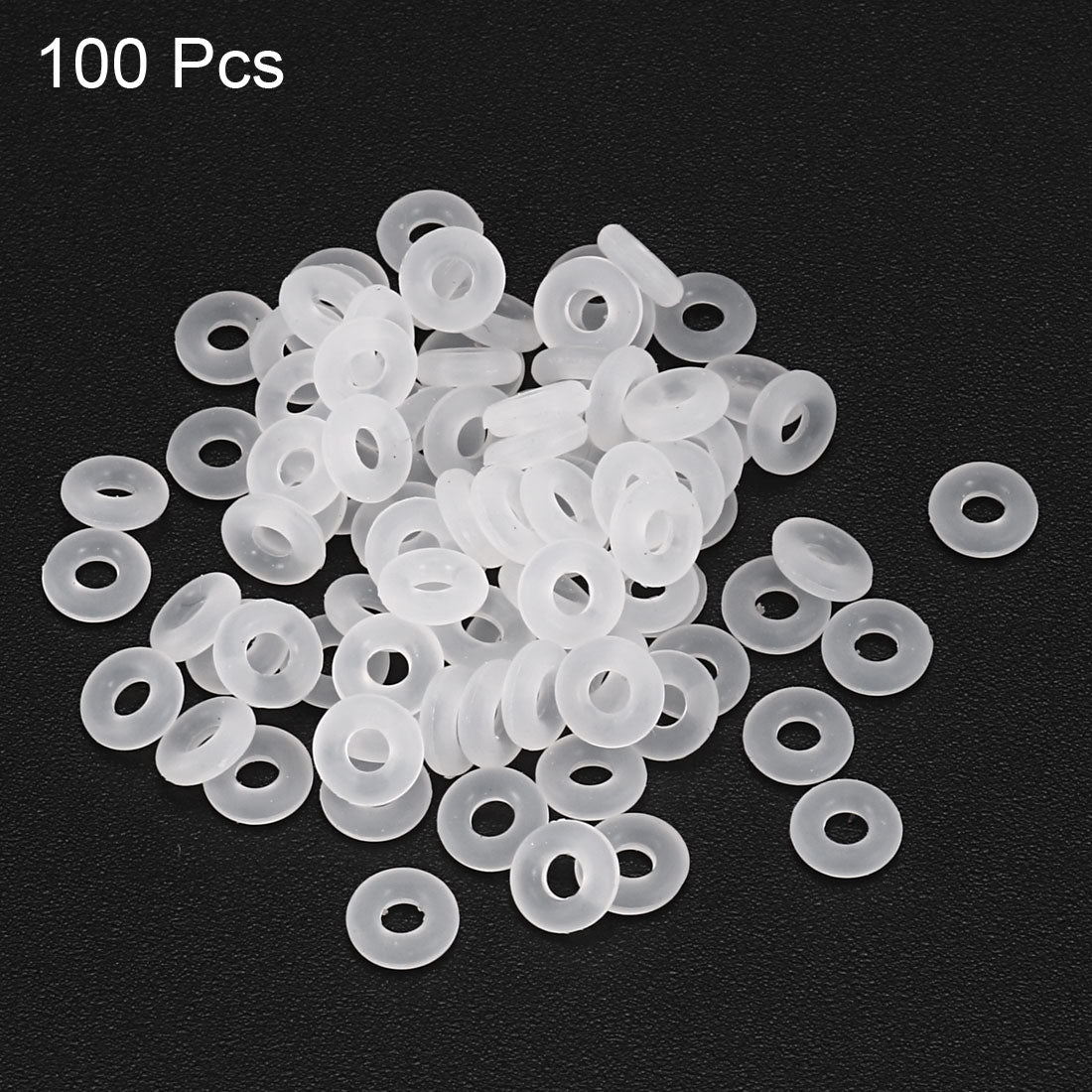 uxcell Uxcell 100Pcs 5mm x 1.5mm Rubber O-rings NBR Heat Resistant Sealing Ring Grommets White