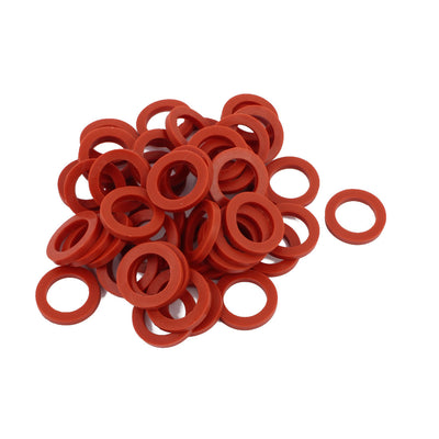 Harfington Uxcell 50pcs 24mm x 16mm x 3mm O-Ring Hose Gasket Silicone  for  Heater