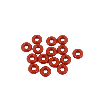 Harfington Uxcell 15pcs 6mmx1.9mm Heat Resistant Silicone O Ring Oil Sealing Ring Gasket Red