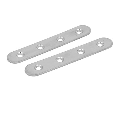 Harfington Uxcell 100mmx17mmx2mm Stainless Steel Straight Flat Fixing Mending Plates Brackets 30pcs