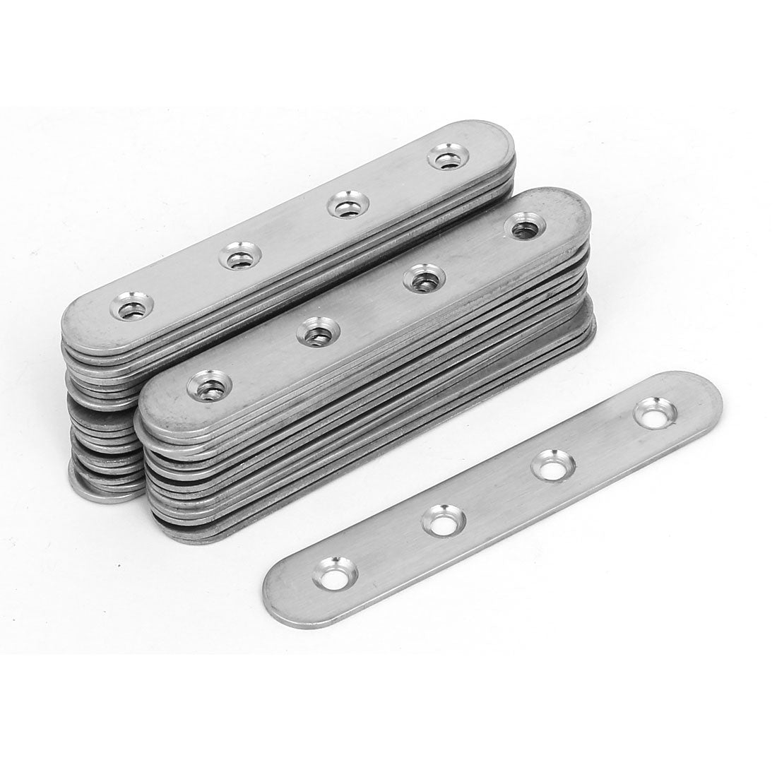 uxcell Uxcell 100mmx17mmx2mm Stainless Steel Straight Flat Fixing Mending Plates Brackets 30pcs