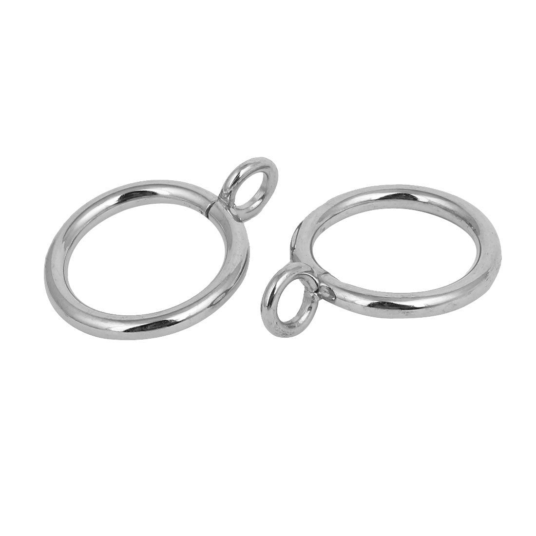 uxcell Uxcell 28mm Inner Dia Metal Curtain Drape Sliding Eyelet Rings Silver Tone 24pcs