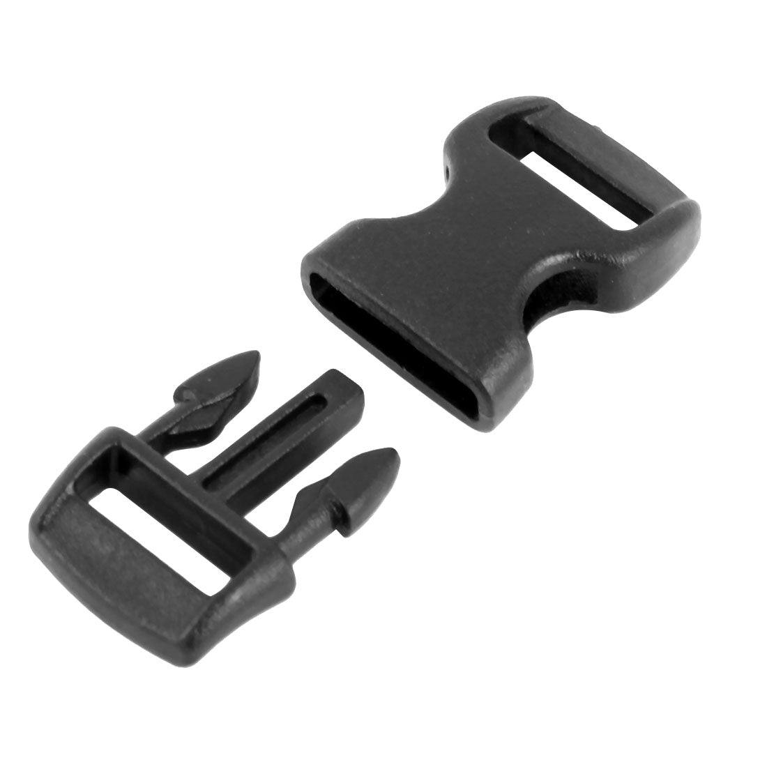 uxcell Uxcell Plastic Side Quick Release Clasp Buckles Black 10mm Width Webbing Strap 10pcs