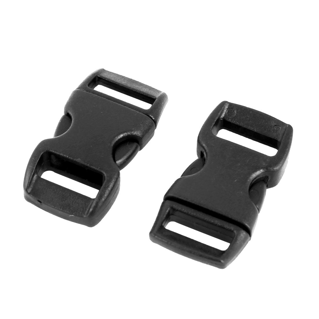 uxcell Uxcell Plastic Side Quick Release Clasp Buckles Black 10mm Width Webbing Strap 10pcs