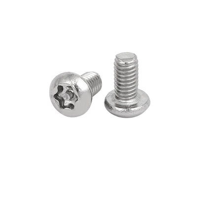 Harfington Uxcell M4 x 8mm 304 Stainless Steel Torx Security Pan Head Machine Screws 50PCS