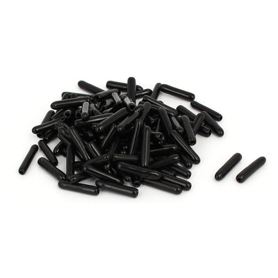 Harfington Uxcell 1.5mm Inner Dia Rubber Hose End Cap Screw Thread Protector Cover Black 100pcs