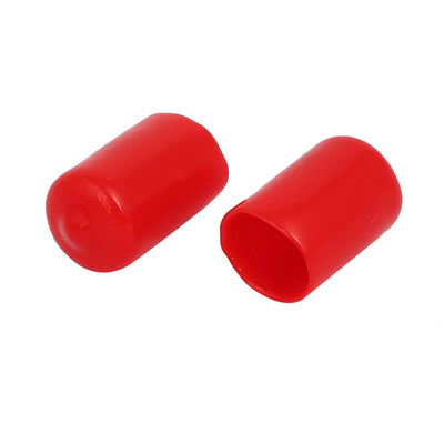 Harfington Uxcell 12mm Inner Dia Rubber Insulated End Cap Screw Thread Protector Cover Red 100pcs