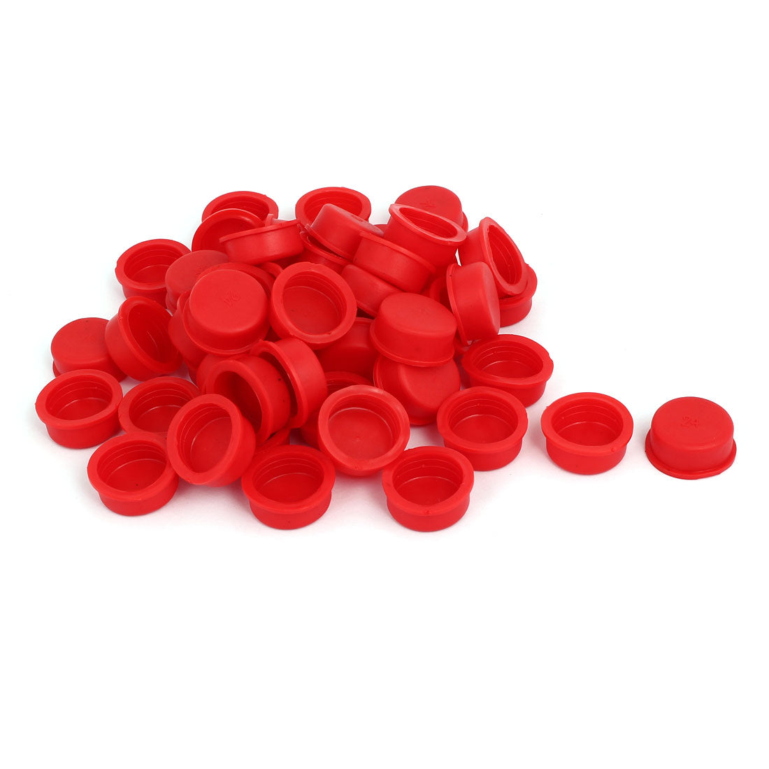 uxcell Uxcell DR M24 Flange Mounted Tapered Caps Tube End Insert Red 50pcs