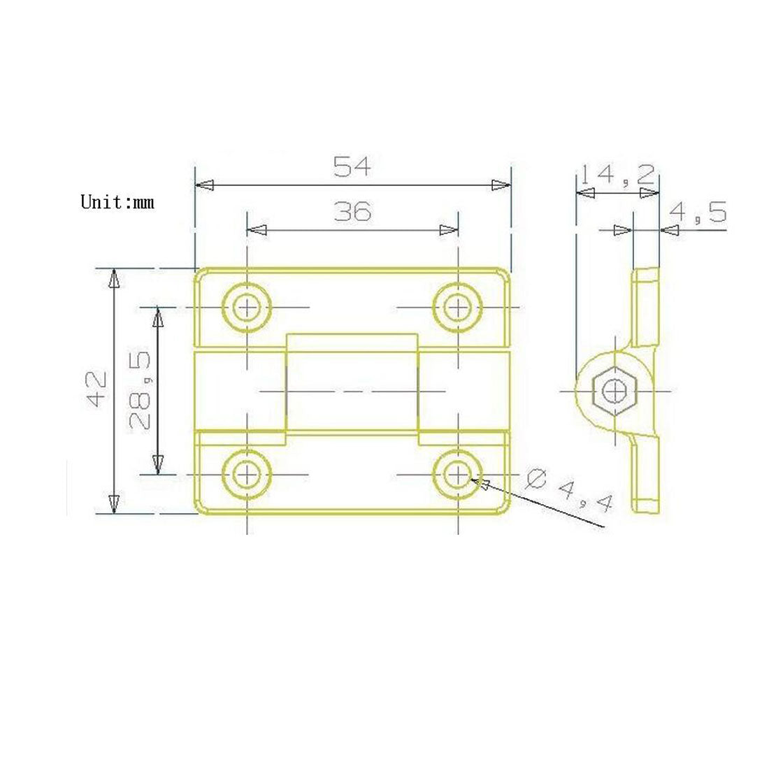 uxcell Uxcell Toilette Bad Kunststoff 270 Grad Türlager  Scharnier schwarz 54mm Länge DE de