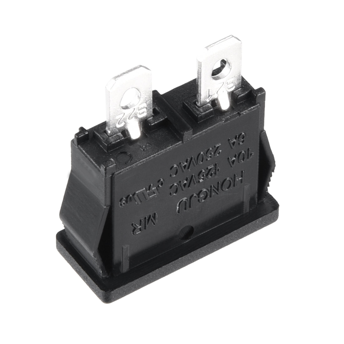 uxcell Uxcell AC 125V/10A 250V/6A SPST 2P 2 Position Mini Boat Rocker Switch Black