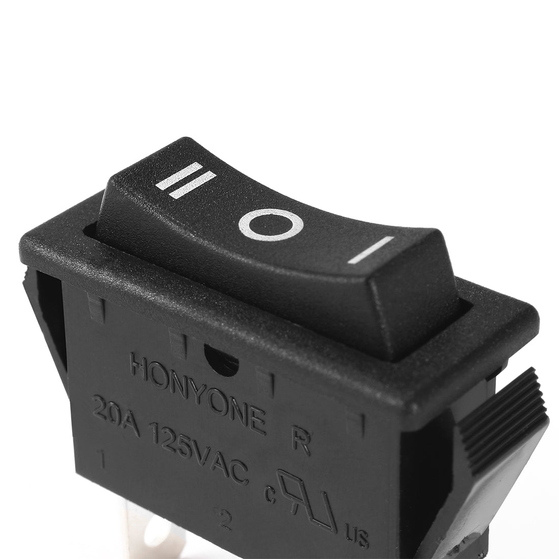 uxcell Uxcell AC 20A/125V 22A/250V SPDT 3P On/Off/On 3 Position Boat Rocker Switch Black