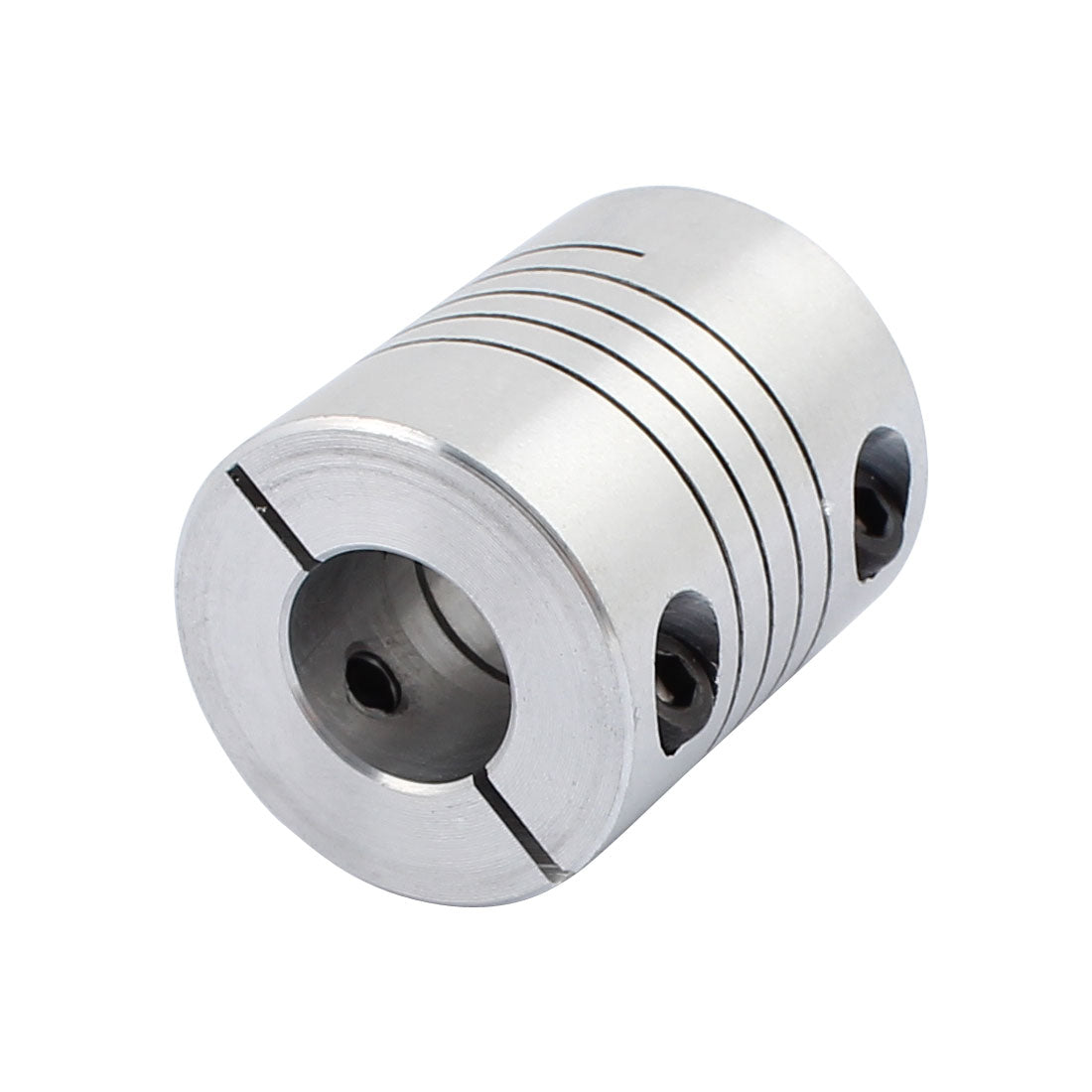 uxcell Uxcell 6.35mmx12mm Aluminum Alloy Spline Shaft Flexible Helical Coupling 25mm Diameter 30mm Length