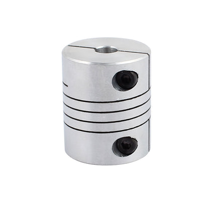 Harfington Uxcell 6.35mmx12mm Aluminum Alloy Spline Shaft Flexible Helical Coupling 25mm Diameter 30mm Length