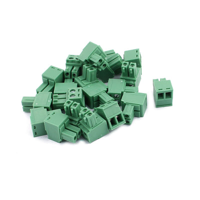 Harfington Uxcell 20Pcs 300V 2EDGK 3.81mm Pitch 2-Pin PCB Screw Terminal Block Connector